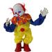 Haunted Hill Farm 2-Ft. Bobo the Talking Animatronic Clown, Indoor or Covered Outdoor Halloween Decoration, Red LED Eyes