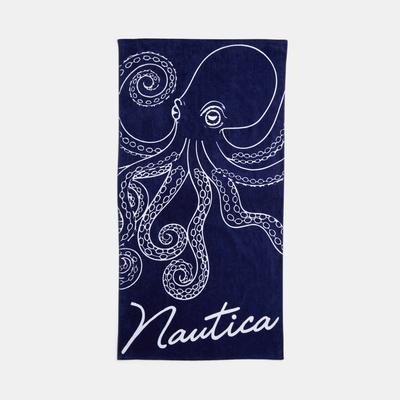 Nautica Octopus Printed Beach Towel Navy, OS