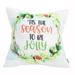 Christmas Quotes Square Printed Throw Pillow Covers