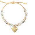 Madewell Jewelry | Madewell Beaded Slider Bracelet In Lotus Jasper | Color: Gold/White | Size: Os