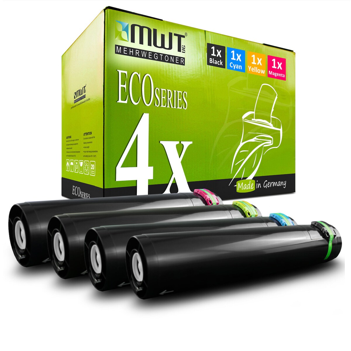 4 Mehrwegtoner kompatible Lasertoner ersetzt Lexmark X945X2CG X945X2MG X945X2KG X945X2YG Mehrfarbig Image