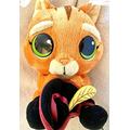 Di Shrek Puss in boots soft plush baby face puss holding hat 8” New