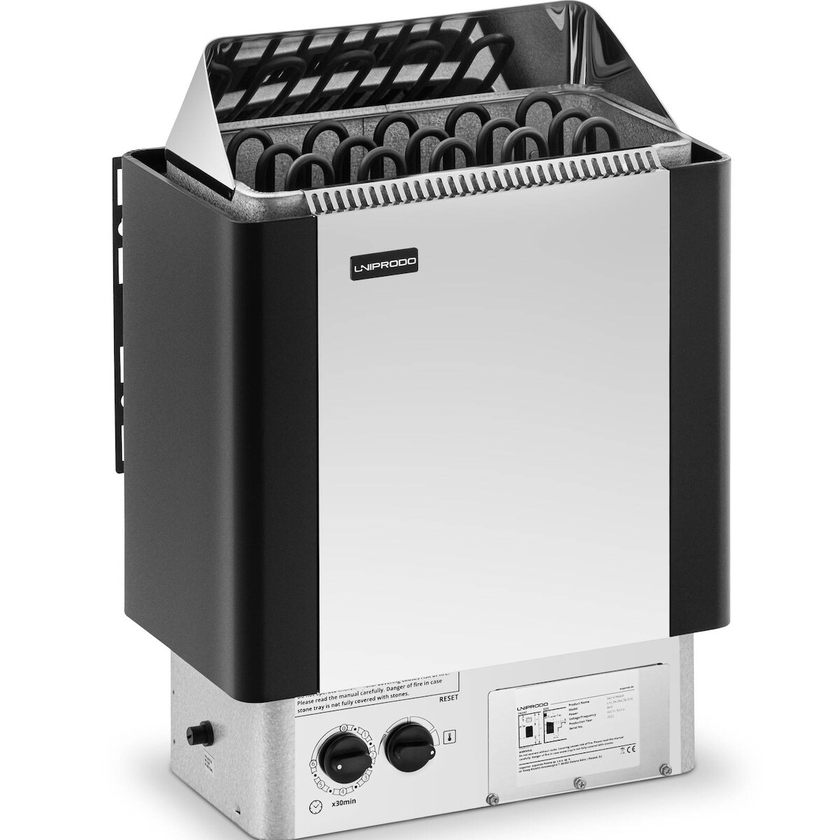 Uniprodo Saunaofen - 8 kW - 30 bis 110 °C - inkl. Steuerung Image
