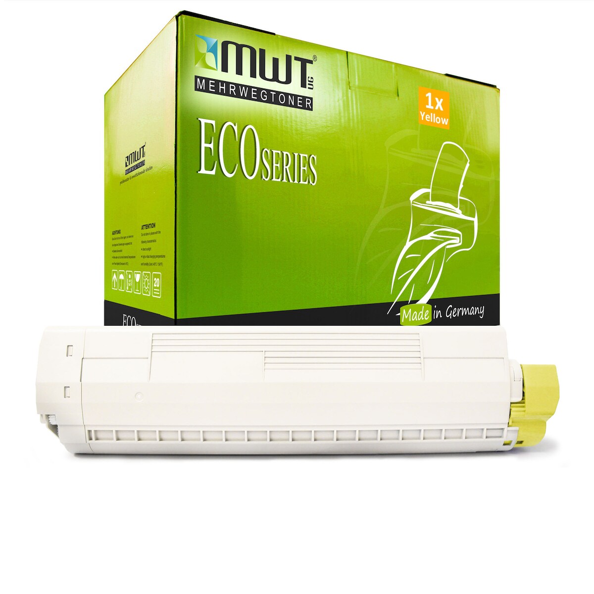 1 Mehrwegtoner kompatible Lasertoner ersetzt OKI 44844613 Yellow Image