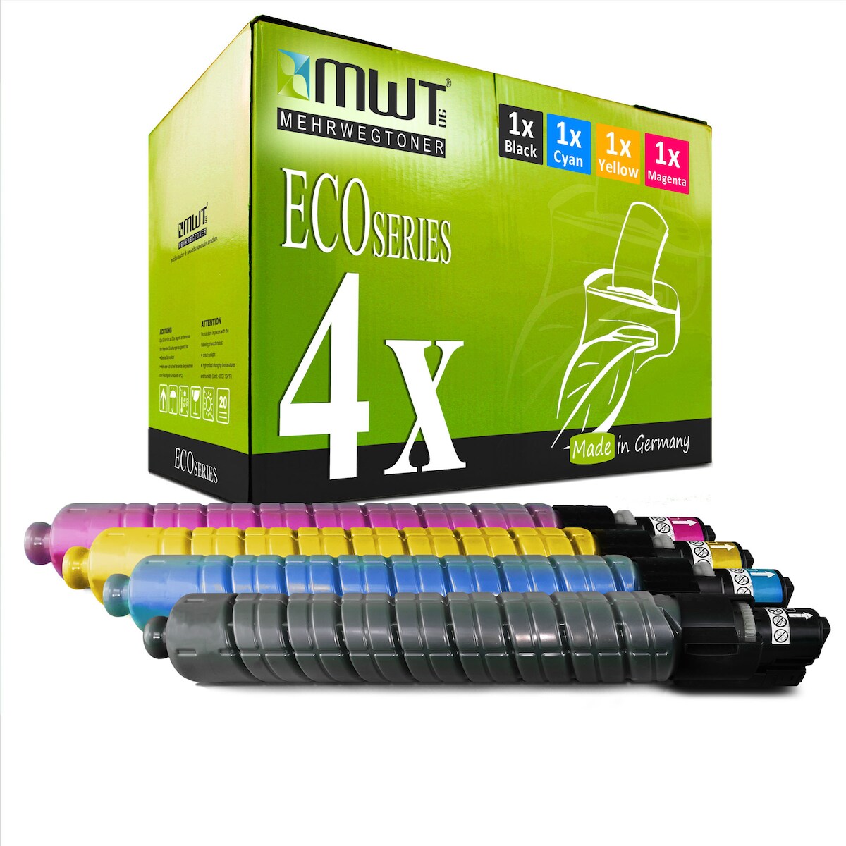 4 Mehrwegtoner kompatible Lasertoner ersetzt Ricoh 842051 842049 841160 842050 Mehrfarbig Image