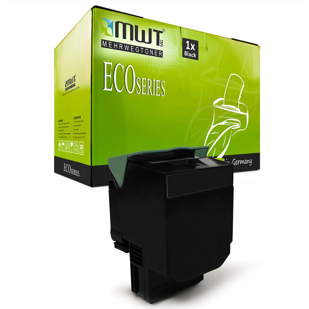 1 Mehrwegtoner kompatible Lasertoner ersetzt Lexmark C546U2KG Schwarz Image