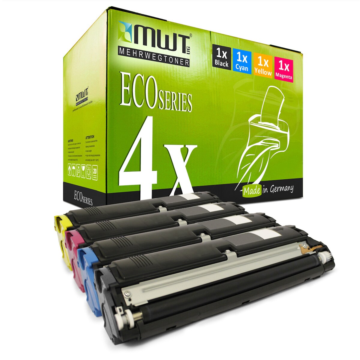 4 Mehrwegtoner kompatible Lasertoner ersetzt Xerox 113R00695 113R00692 113R00693 113R00694 Mehrfarbig Image
