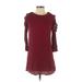Old Navy Casual Dress - Shift: Burgundy Solid Dresses - Women's Size X-Small