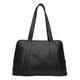 Hidesign Cerys Large Leather Multi-Compartment Women's Tote Bag/Stylish Shoulder Handbag/Women's Work & Office Bag- Size (L x W x H - 15.2 x 5.5 x 10 inches), Black