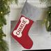 Personalization Mall Dog Bone Personalized Christmas Stocking Polyester in Gray | 19.5 H x 7.5 W in | Wayfair 27876-G