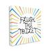 Stupell Industries Kids' Flush The Toilet Bathroom Rules Rainbow Stripes Oversized Stretched Canvas Wall Art By Daphne Polselli Canvas | Wayfair