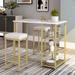 17 Stories Bar Set Wood/Metal in White | 36.2 H x 23.6 D in | Wayfair 80C441B8E1D44A58AE83E212D2292AD9