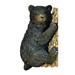 Loon Peak® Elizabethville Bear Tree Hugger Garden Statue Resin/Plastic in Black | 12.25 H x 9.5 W x 5.8 D in | Wayfair