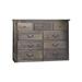 Dresser With Weathered Exterior and Plank Style Design, Gray