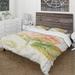 Designart 'Floursack Florals VIII' Cottage Bedding Set - Duvet Cover & Shams