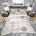 Designart 'Shade of Pink Geometric Dots I' Geometric Bedding Set - Duvet Cover & Shams - Multi-color