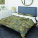 Designart 'Gold Geometric Tapestry III' Glam Bedding Set - Duvet Cover & Shams