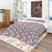 Designart 'Floral Abstract Pattern' Bohemian & Eclectic Bedding Set - Duvet Cover & Shams