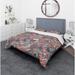 Designart 'Floral Botanical Pattern with Engraved Flowers' Bohemian & Eclectic Bedding Set - Duvet Cover & Shams