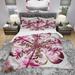 Designart 'Perfect Digital Flower Art in Dark Pink' Modern & Contemporary Bedding Set - Duvet Cover & Shams