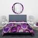 Designart 'Violet Agate geode' Mid-Century Modern Bedding Set - Duvet Cover & Shams
