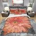 Designart 'Vivid Orange Daisy II' Shabby Bedding Set - Duvet Cover & Shams