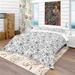 Designart 'Texture in A Flower Design' Bohemian & Eclectic Bedding Set - Duvet Cover & Shams