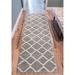 Well Woven Ellie Modern Bold Trellis Diamond Pattern Grey Runner Rug - 2'3" x 7'3"