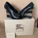 Burberry Shoes | Burberry Reyard Peep Toe Wedge Pump | Color: Black | Size: 8.5