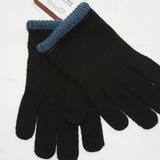 Coach Accessories | Coach Block Knit Texting Gloves Black Xsmall | Color: Black/Blue | Size: Extra Small