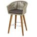 Grey Wood Modern Bar Stool by Quinn Living in Grey