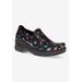 Wide Width Women's Appreciate Flats by Easy Street in Daisy Paisley Patent (Size 10 W)