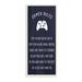 Stupell Industries Blue Gamer Rules Motivational Phrases For Children White Framed Giclee Texturized Art By Daphne Polselli in Brown | Wayfair