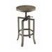 17 Stories Balok Swivel Adjustable Height Bar Stool Wood/Metal in Brown/Gray | 15 W x 15 D in | Wayfair 9CE90D09DAD3438AB14B34937F284A29