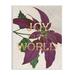 Stupell Industries Joy To The World Phrase Purple Poinsettia Floral Gray Farmhouse Oversized Rustic Framed Giclee Texturized Art By Daphne Polselli | Wayfair