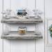 Sorbus Floating Shelf Set: Rustic Coastal Blue Rectangle Wall Shelves for Home Decor Wood in Gray | 1.5 H x 9.25 W x 23.75 D in | Wayfair