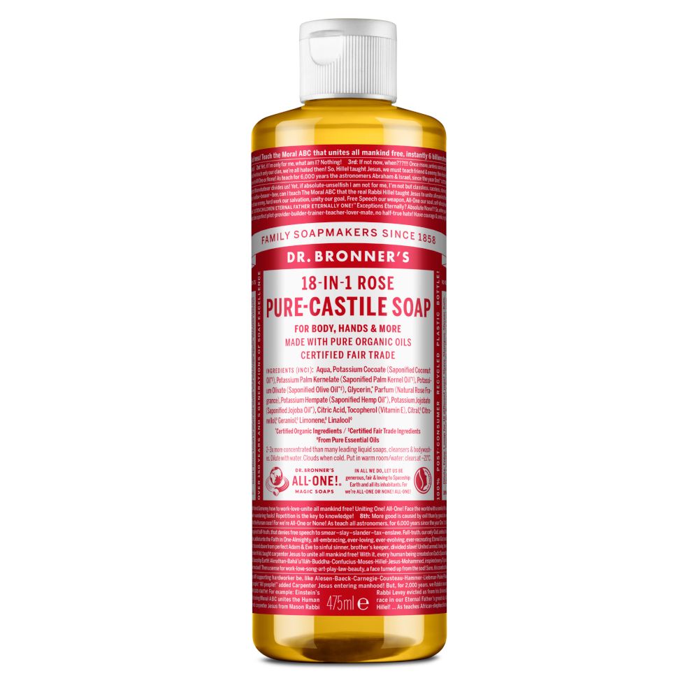 Dr. Bronner's Sapone Liquido Bio 18 in 1 Rose 475 ml liquido