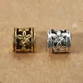 Perles de charme de document en or et argent antique métal grand trou convient pour bracelet