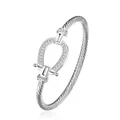 Bracelet de chaussures de cheval en argent pur pour femme bijoux fantaisie Pulseria décorations