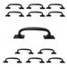 Black Wrought Iron Cabinet Handles 6" Drawer Pulls/Kitchen Cabinet Handles with Mounting Hardware (Set of 12) Renovators Supply