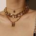 Free People Jewelry | Chunky Layered Necklace Choker | Color: Gold | Size: Os