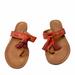 Coach Shoes | Coach Sheena Red Leather Tassel Flip Flops Sandals | Color: Red/Tan | Size: 9.5