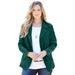 Plus Size Women's Faux Leather Moto Jacket by Catherines in Emerald Green (Size 1X)