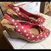 American Eagle Outfitters Shoes | American Eagle Outfitters Aeo Pink White Polka Dot Wedge Shoes Slip On Us 6.5 | Color: Pink/White | Size: 6.5