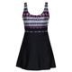 DANIFY Women's Plus Size Swimsuits Slimming Tummy Control Swimdress Retro Skirt Swimming Suit Modest Swim Dress - black - 8
