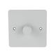 Schneider Electric Ultimate Flat Plate - Single 2 Way Dimmer Light Switch, Main and Low Voltage, 400W/VA, GU6212CPW, Painted White