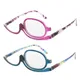 Lunettes de lecture de maquillage pour femmes à rabat rotatif lunettes de maquillage pour les yeux