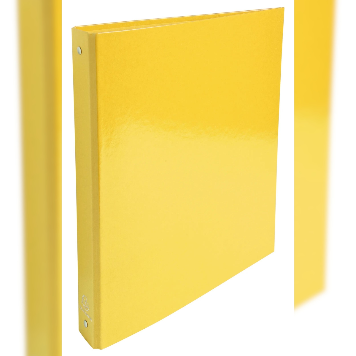 Exacompta 519299E 10x Ringbuch aus kaschiertem Karton, 4 Ringe 30mm, Rücken 40mm, 32x26cm für DIN A4 - Iderama - Gelb Image