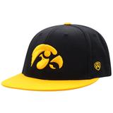 Men's Top of the World Black/Gold Iowa Hawkeyes Team Color Two-Tone Fitted Hat