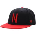 Men's Top of the World Black/Scarlet Nebraska Huskers Team Color Two-Tone Fitted Hat